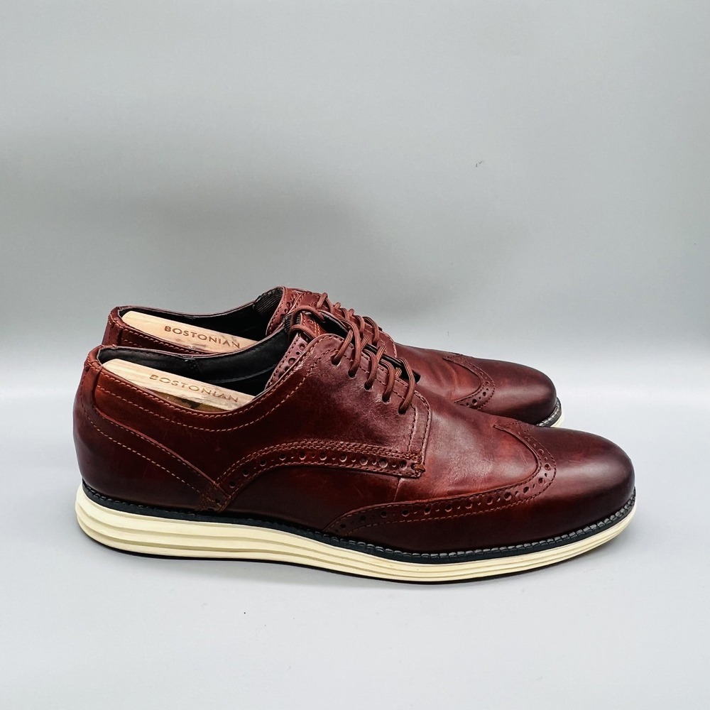 Cole Haan Oxford Mens 11 Brown Leather Wingtip Comfort Casual Grand OS